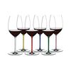 Набор из 6-ти бокалов для красного вина Cabernet/Merlot ручной работы 7900/0P, 625 мл, прозрачный/мультиколор, серия Fatto a Mano, Riedel, фото 