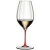 Бокал для вина Performance Riesling 623 мл, прозрачный/красный, хрусталь, серия Fatto a Mano, Riedel, фото 