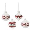 Набор ёлочных украшений с подсветкой Festive embroidey из коллекции New Year Essential, 4 шт., Tkano, фото 