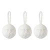 Набор ёлочных украшений Fluffy white из коллекции New Year Essential, 3 шт., Tkano, фото 