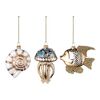 Набор ёлочных украшений Sea Life из коллекции New Year Essential, 3 шт., Tkano, фото 