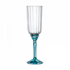 Набор бокалов для шампанского Florian Lucent Blue, 6 шт, 210 мл, D65 мм, H220 мм, хрустальное стекло, Bormioli Rocco, фото 