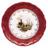 Тарелка Охота красная 25 см, серия Мария Тереза, Repast, фото 