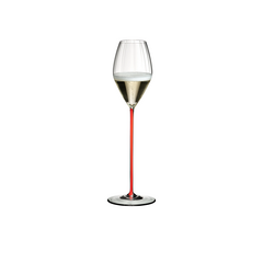 Бокал для шампанского High Performance Champagne Glass Red, красная ножка, 375 мл, 32.5 см, Riedel, фото 