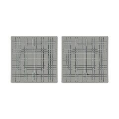SQUARE - Набор 2 предмета блюдо квадратное 21 см серое бессвинцовый хрусталь, фото 