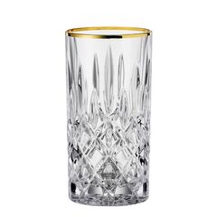 Набор высоких стаканов Noblesse GOLD, 375 мл, 2 шт, бессвинцовый хрусталь, золото 24к, Nachtmann, фото 