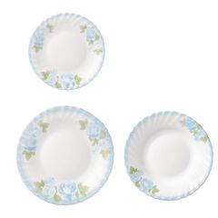Сервиз столовый из 18-ти предметов, стеклокерамика, серия PRIMA Rose Light Blue, Bormioli Rocco, фото 