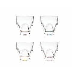 Набор из 4-х цветных стаканов RCR Gems 320 мл, D88 мм, H95 мм, хрустальное стекло LUXION, Италия, фото 