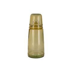 Бутылка для воды 1л со стаканом 0,22 л Natural Water, коричневые, SAN MIGUEL, фото 