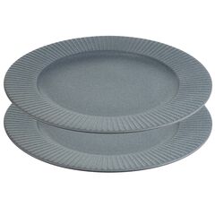 Набор обеденных тарелок Soft Ripples,  ?27 см, серые, 2 шт., Liberty Jones, фото 