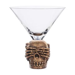 Набор из 4-х бокалов для мартини, Череп, 220 мл, P.L. - BarWare, фото 