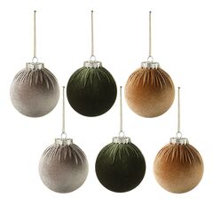 Набор ёлочных украшений Velvet Christmas из коллекции New Year Essential, 6 шт., Tkano, фото 