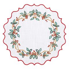 Набор из двух салфеток под приборы Festive wreath из коллекции New Year Essential, ?38 см, Tkano, фото 