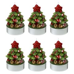 Набор декоративных свечей Green Miracle из коллекции New Year Essential, 6 шт., Tkano, фото 