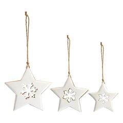 Набор елочных украшений Winter stars из коллекции New Year Essential, 3 шт., Tkano, фото 
