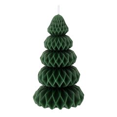 Свеча декоративная Origami зеленого цвета из коллекции New Year Essential, 19 см, Tkano, фото 