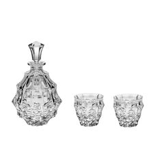 Набор для виски Fortune, 1 штоф 700 мл и 2 стакана 290 мл, Crystal Bohemia, фото 