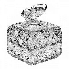 Доза Бабочка, 9,6 см, квадратная, Crystal Bohemia, фото 