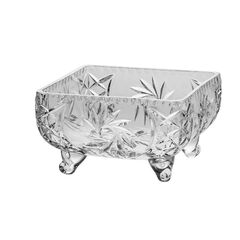 Салатник квадратный на ножках PINWHEEL, 24,5 см, Crystal Bohemia, фото 