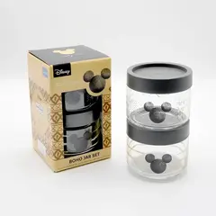 Набор банок 325 мл с черной крышкой BOHO, 2 шт, серия Disney, Lucaris, фото 