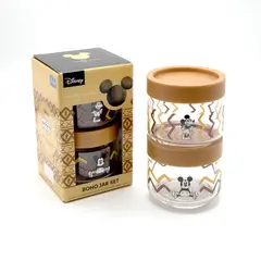 Набор банок 325 мл с коричневой крышкой BOHO, 2 шт, серия Disney, Lucaris, фото 