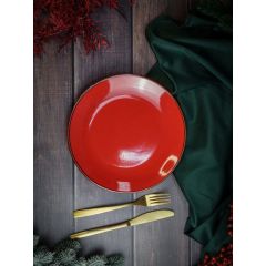 Тарелка 24 см безбортовая, Seasons Красный, Porland, фото 