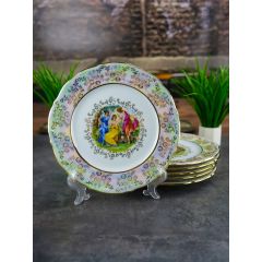 Набор из 6-ти тарелок Мадонна 21 см, перламутр, серия Мария Тереза, Repast, фото 