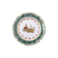 Набор из 6-ти тарелок Охота зеленая 21 см, серия Мария Тереза, Repast, фото 