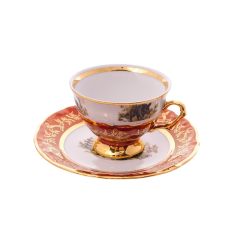 Набор кофейных пар мокко Охота красная, серия Мария Тереза, Repast, фото 