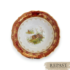 Салатник 26 см Охота красная, серия Мария Тереза, Repast, фото 