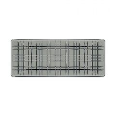SQUARE - Блюдо прямоугольное 28 см серое бессвинцовый хрусталь, фото 