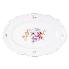 Блюдо овальное 33 см, серия Мейсенский букет, Repast, фото 