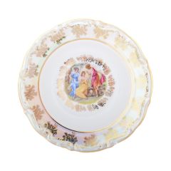 Набор из 6-ти тарелок глубоких Мадонна 23 см, перламутр, серия Мария Тереза, Repast, фото 