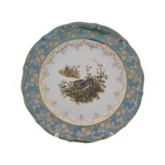 Тарелка Охота зеленая 25 см, серия Мария Тереза, Repast, фото 