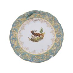 Тарелка Охота зеленая 19 см, серия Мария Тереза, Repast, фото 
