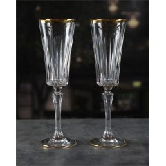 Набор из 2-х фужеров для шампанского RCR Timeless 210 мл, золото, Италия, фото 