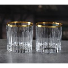 Набор из 2-х стаканов для виски RCR Timeless 310 мл, золото, Италия, фото 