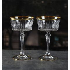 Набор из 2-х креманок для шампанского RCR Timeless CHAMPAGNE 260 мл, золото, Италия, фото 