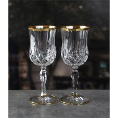 Набор из 2-х фужеров для вина RCR Opera 230 мл, золото, Италия, фото 