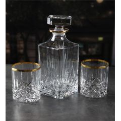 Набор из 3-х предметов для виски RCR Opera, золото, Италия, фото 