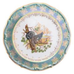 Тарелка 27 см Охота зеленая, серия Мария Тереза, Repast, фото 
