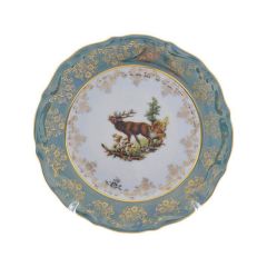 Тарелка Охота зеленая 19 см, серия Мария Тереза, Repast, фото 