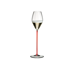 Бокал для шампанского High Performance Champagne Glass Red, красная ножка, 375 мл, 32.5 см, Riedel, фото 