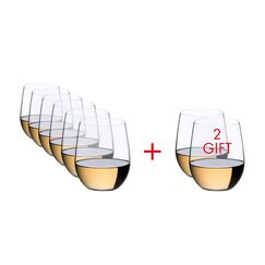 Набор стаканов O Wine Tumbler Pay 6 Get 8 Value Gift Pack Viognier / Chardonnay, 8 шт., 320 мл, 5414/85, Riedel, фото 