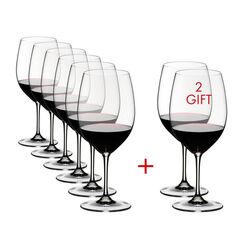 Набор бокалов Vinum Pay 6 Get 8 Value Gift Pack Cabernet Sauvignon / Merlot (Bordeaux), 8 шт., 610 мл, 7416/0, Riedel, фото 