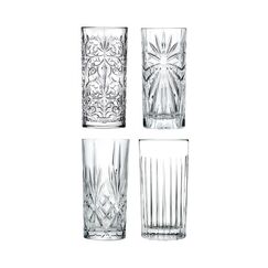Набор из 4-х стаканов для воды RCR set Mixology 368 мл, H150 мм, хрустальное стекло, Италия, фото 