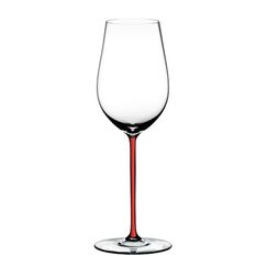Бокал для вина Riesling/Zinfandel, 395 мл, прозрачный/красный, хрусталь, серия Fatto a Mano, Riedel, фото 