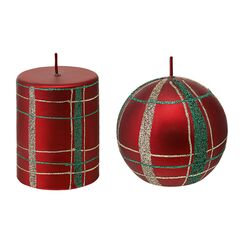 Набор декоративных свечей Festive classics из коллекции New Year Essential, 2 шт., Tkano, фото 