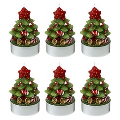 Набор декоративных свечей Green Miracle из коллекции New Year Essential, 6 шт., Tkano, фото 
