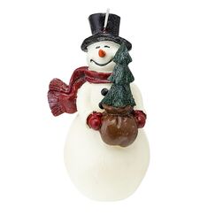 Свеча декоративная Festive snowman из коллекции New Year Essential, 15 см, Tkano, фото 